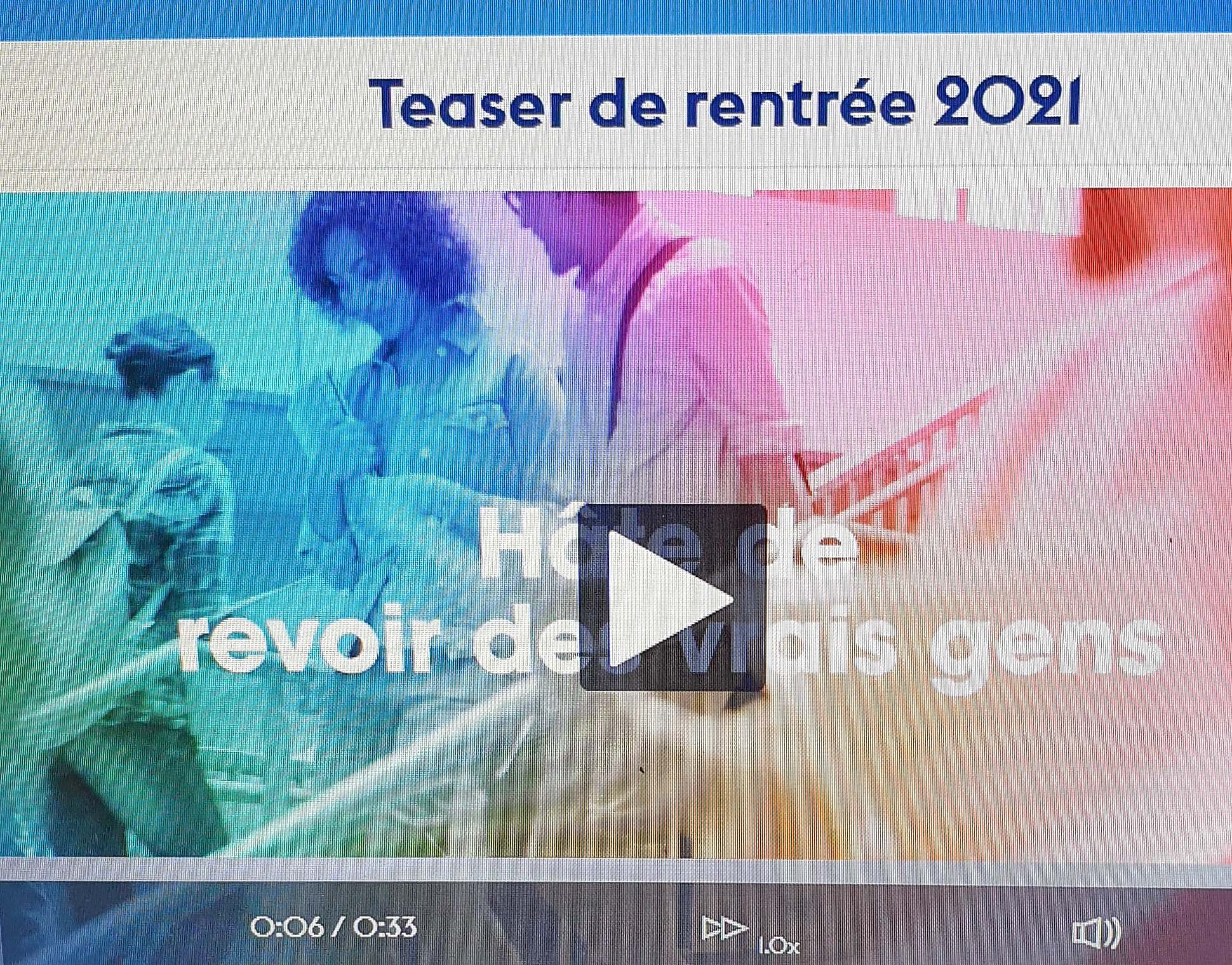 Teaser de rentrée