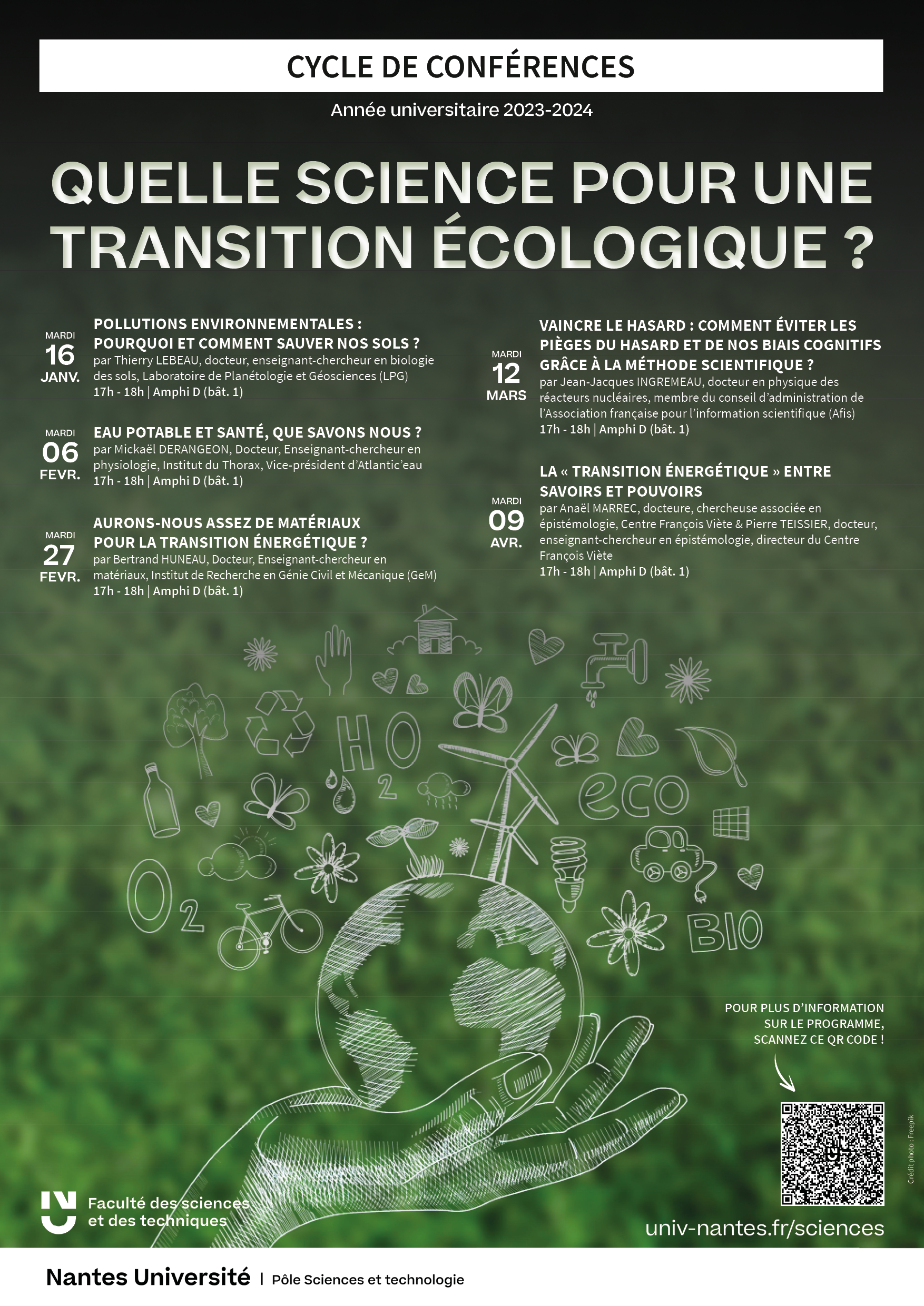 Affiche cycle de conférences "Transition écologique"