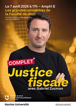 Affiche : Justice fiscale avec Gabriel Zuckman - complet
