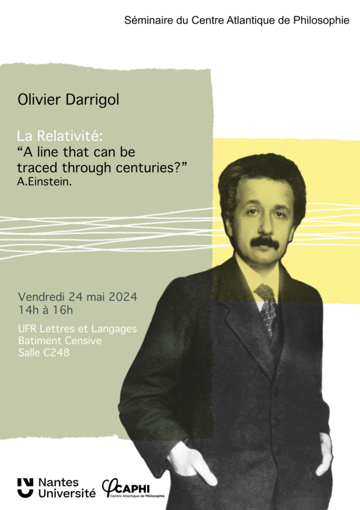 Conférence "La Relativité: “A line that can be traced through centuries”" par Olivier Darrigol