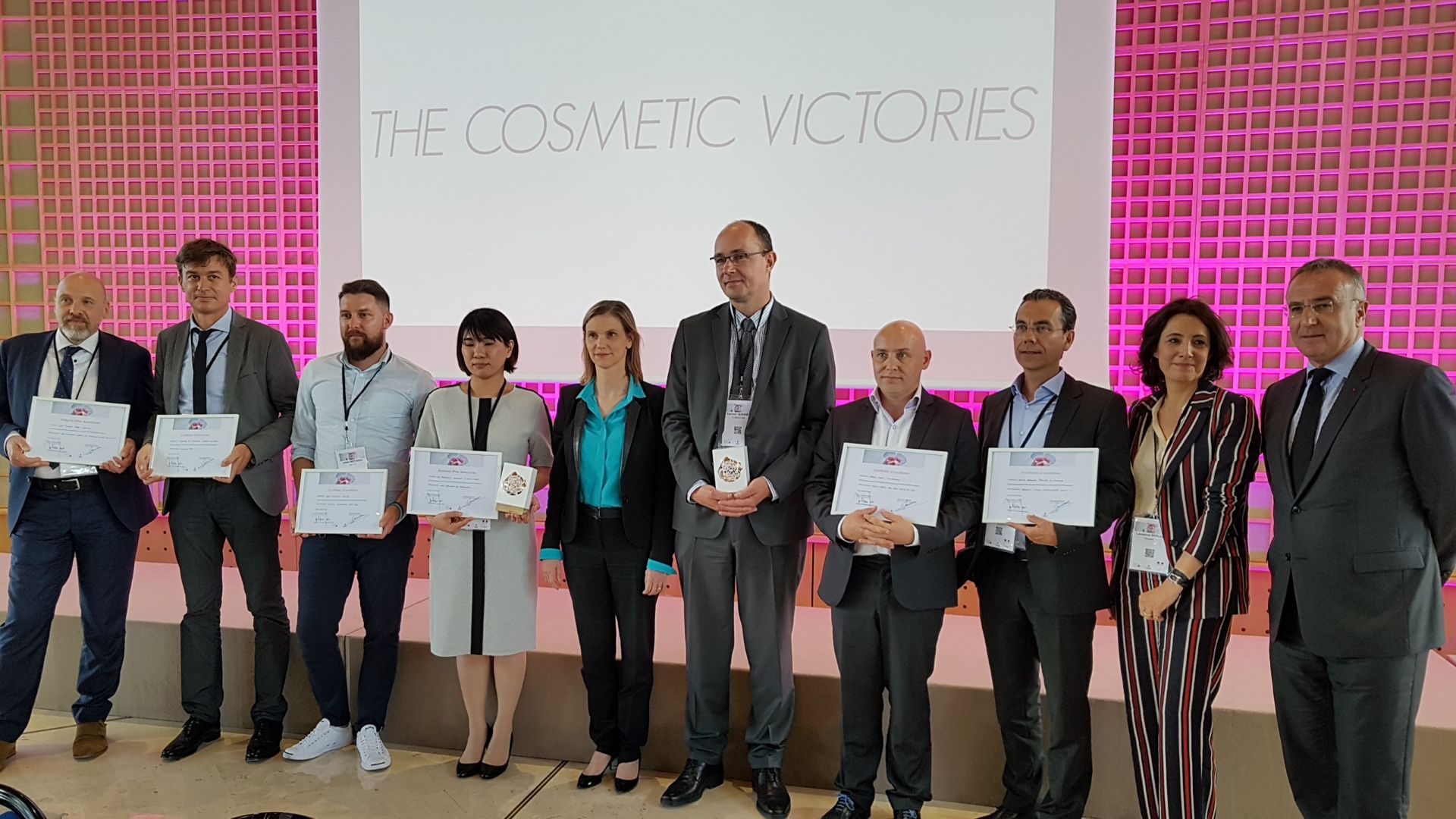 Jérôme Belletre lors de la remise des Prix The Cosmetic Victories 2019 à Paris le 6 juin - Le premier prix a été attribué  à Kie Nakashima de l’Université d’Osaka - Japon 