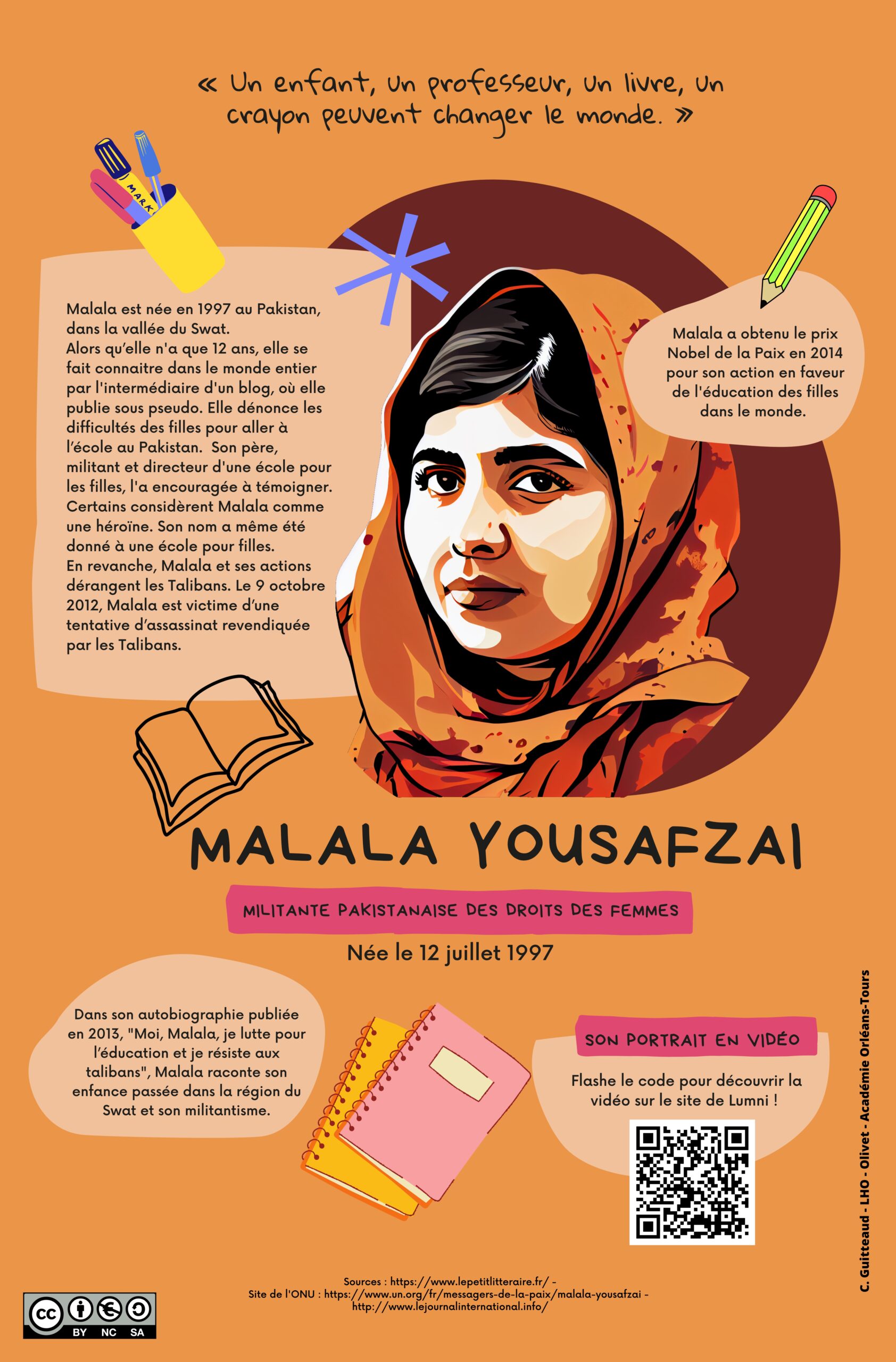 Portrait Malala Yousfzai