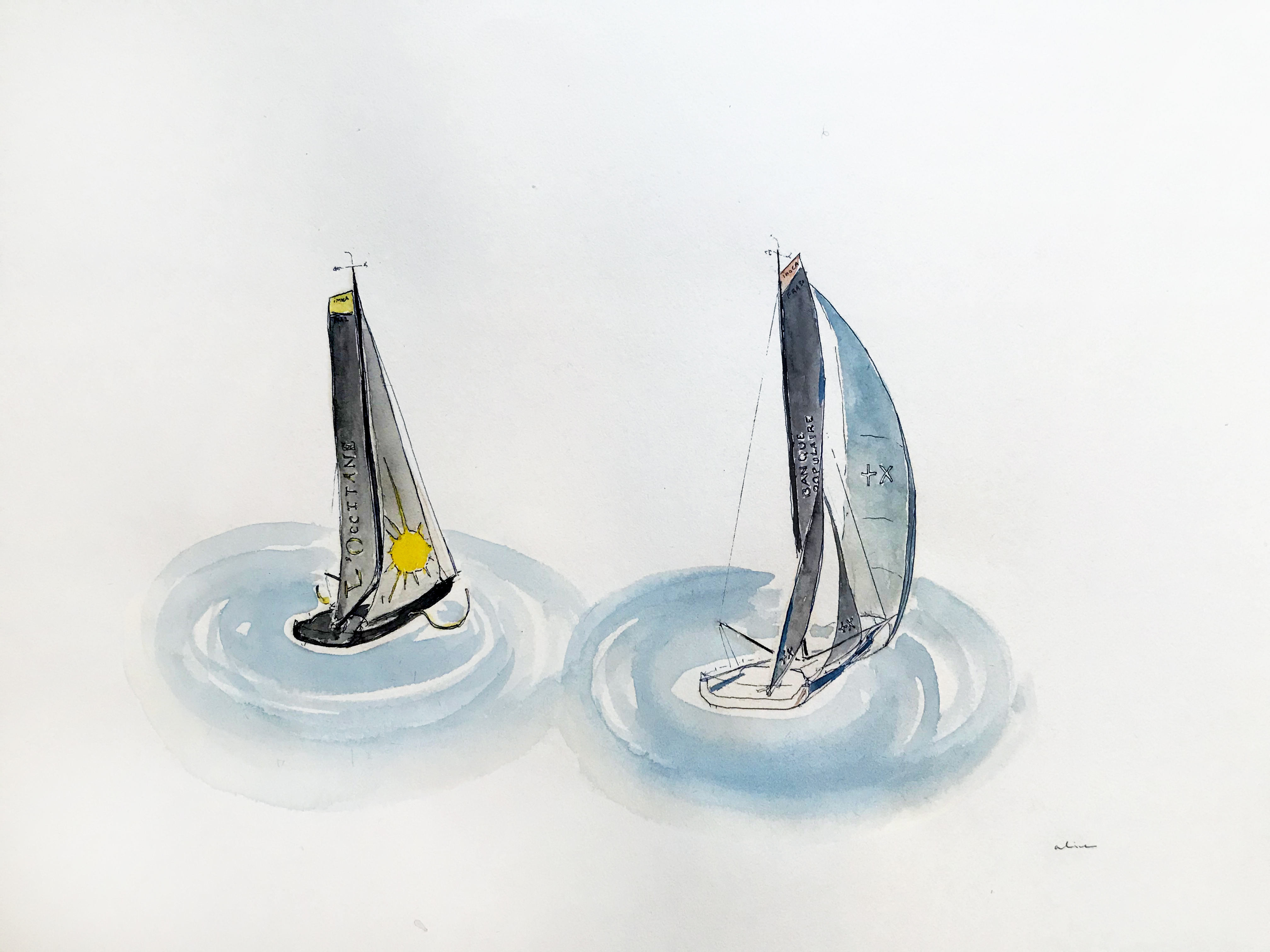 Le duel avec Clarisse Cremer continue - Aquarelle : Alice Van de Walle.